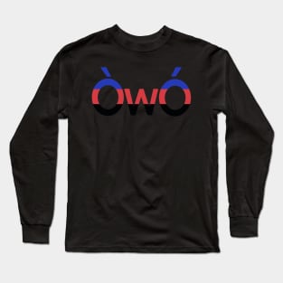 ÒwÓ polyamory angry owo emoticon pride Long Sleeve T-Shirt